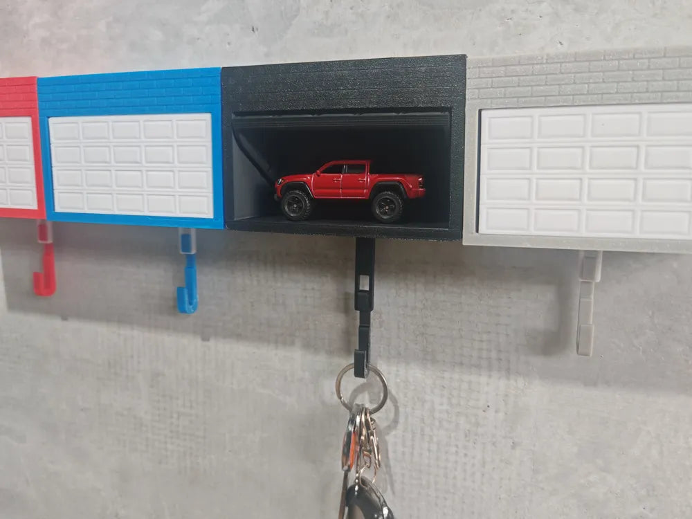 Car Garage Key Holder with Opening Door