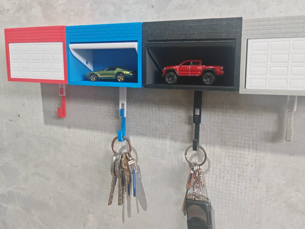 Car Garage Key Holder with Opening Door