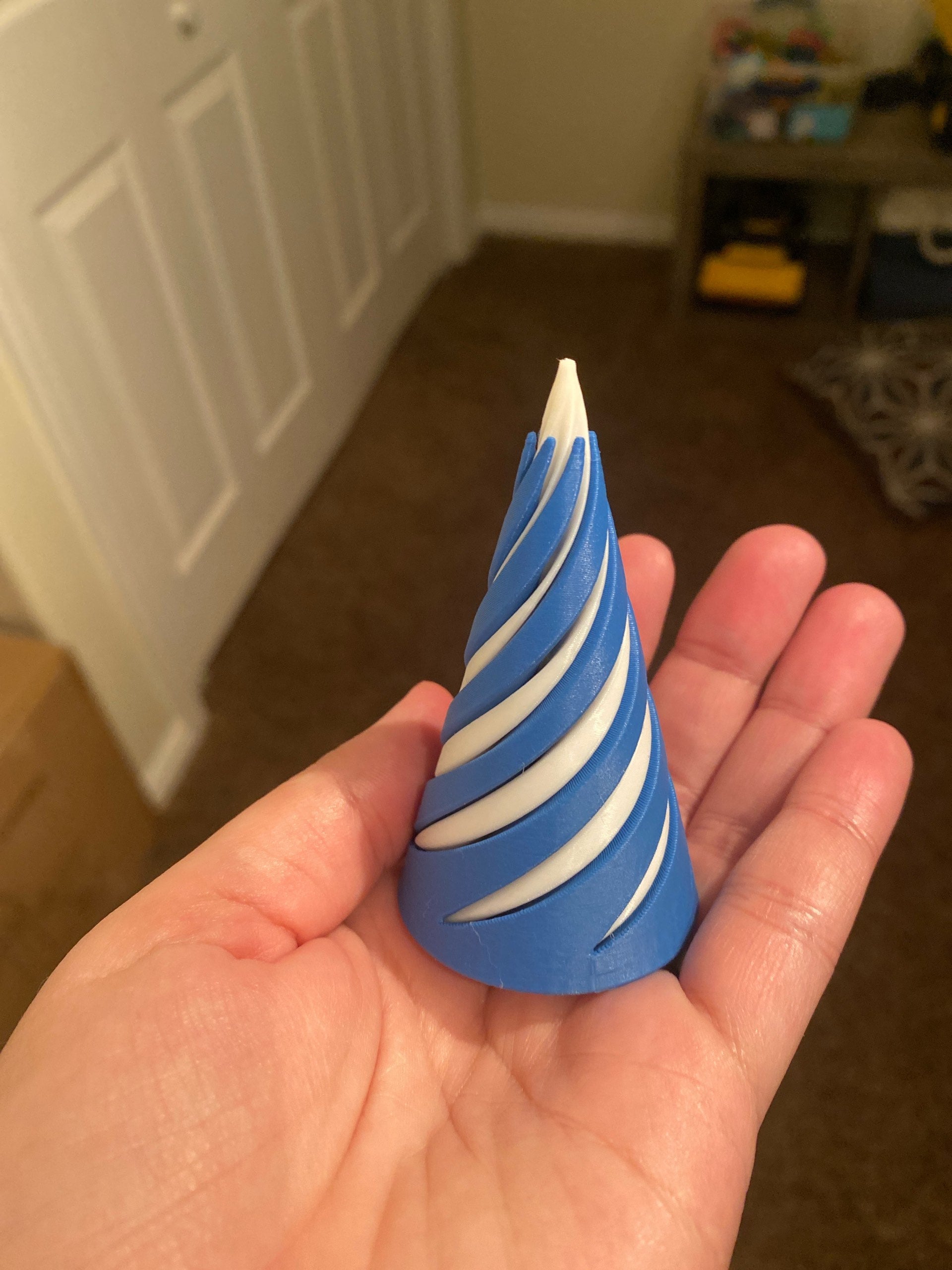 Spiral fidget cone